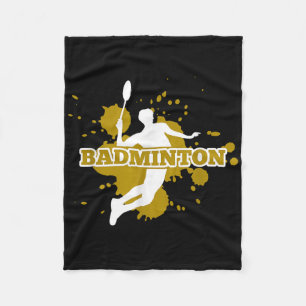 Badminton Player Fleece Blanket