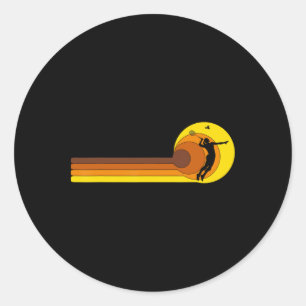 Badminton-player Game Shuttle 70s Year Vintage Bad Classic Round Sticker