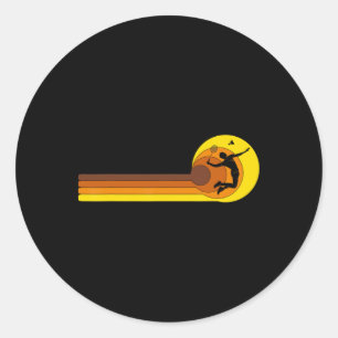 Badminton-player Game Shuttle 70s Year Vintage Bad Classic Round Sticker