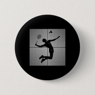 Badminton-player Game Shuttle Badminton 6 Cm Round Badge
