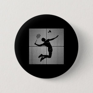 Badminton-player Game Shuttle Badminton 6 Cm Round Badge