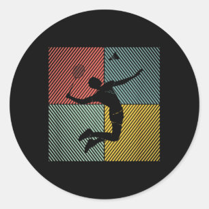 Badminton-player Game Shuttle Badminton Classic Round Sticker