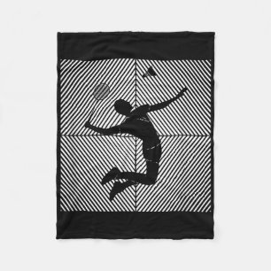 Badminton-player Game Shuttle Badminton Fleece Blanket