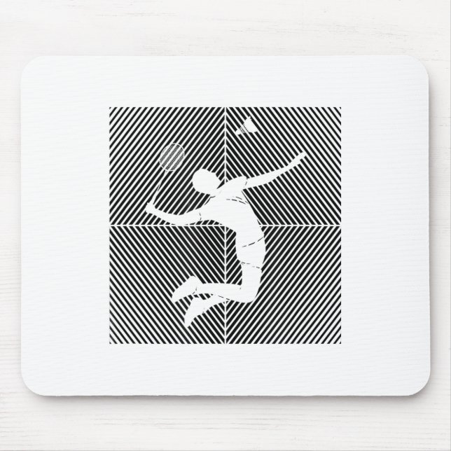 Badminton-player Game Shuttle Badminton  Mouse Pad (Front)
