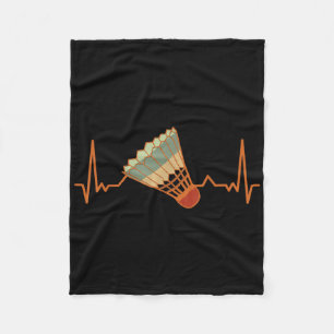 Badminton-player Game Shuttle Funny Vintage Badmin Fleece Blanket