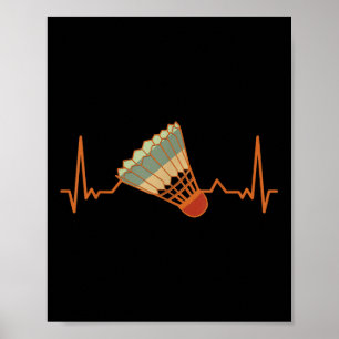 Badminton-player Game Shuttle Funny Vintage Badmin Poster