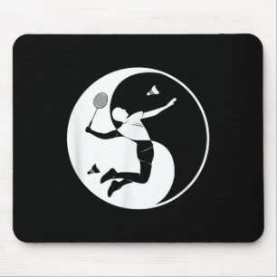 Badminton-player Game Shuttle Yin-yang-symbol Badm Mouse Pad