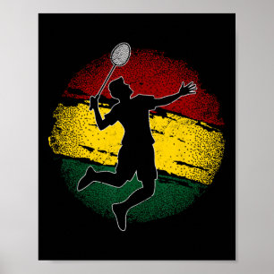 Badminton Player Ghanaian Flag Ghana 1  Poster