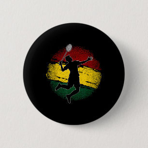 Badminton Player Ghanaian Flag Ghana 6 Cm Round Badge