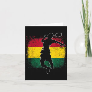 Badminton Player Ghanaian Flag Ghana  Card