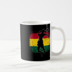 Badminton Player Ghanaian Flag Ghana  Coffee Mug