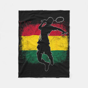 Badminton Player Ghanaian Flag Ghana Fleece Blanket