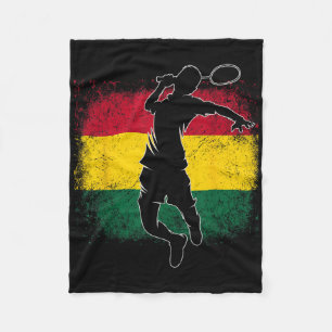 Badminton Player Ghanaian Flag Ghana  Fleece Blanket