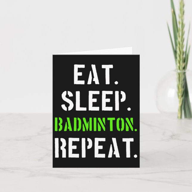 Badminton Player Gift 1  Card (Front)