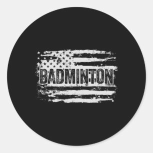 Badminton Player Gift  Classic Round Sticker