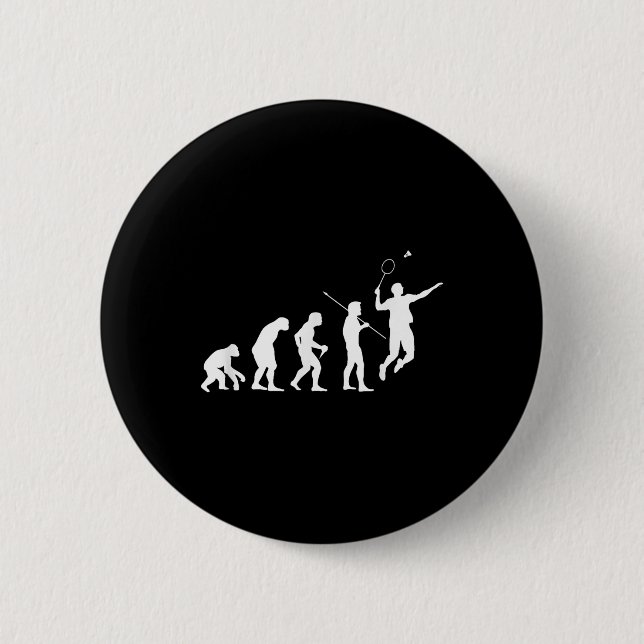 Badminton Player Gift Evolution For Badminton Tour 6 Cm Round Badge (Front)