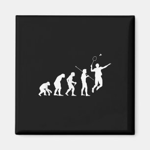 Badminton Player Gift Evolution For Badminton Tour Magnet