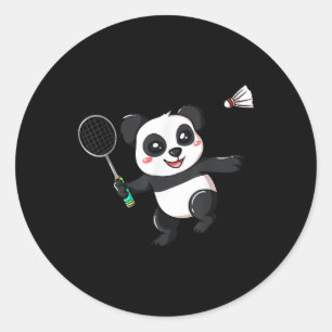 Badminton Player Gift For Shuttle Lover Classic Round Sticker