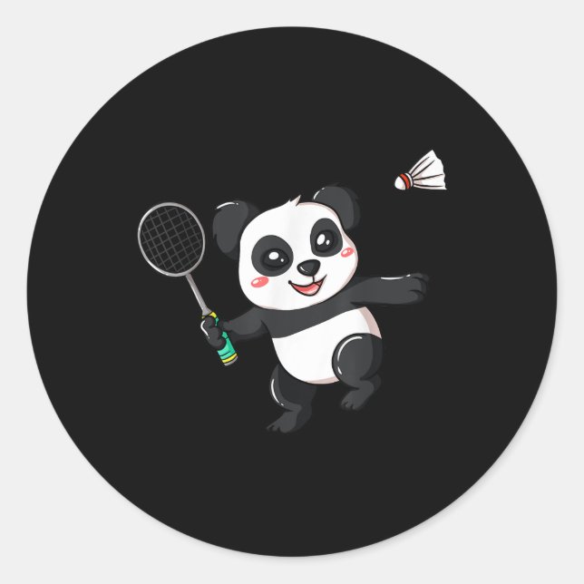Badminton Player Gift For Shuttle Lover  Classic Round Sticker (Front)