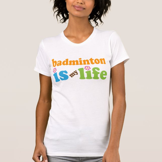 Badminton Player Gift Girls T-Shirt (Front)