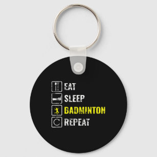 Badminton Player Gift Key Ring