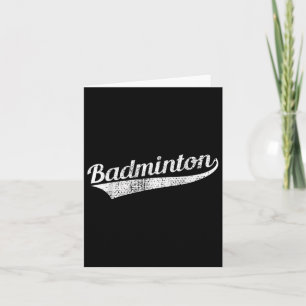Badminton Player Gift Retro Vintage Tee Card