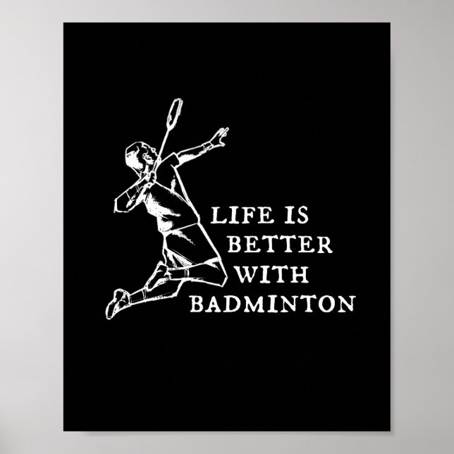Badminton Player Gifts Poster (Front)