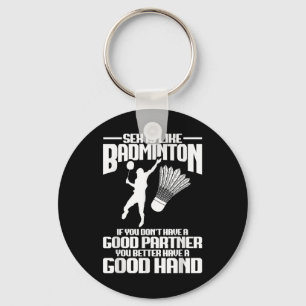 Badminton Player Good Hand Shuttle Player Badminto Key Ring