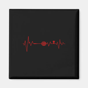 Badminton Player Heartbeat Racket Shuttle Sports Magnet