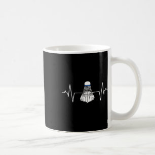 Badminton Player Heartline Racquet Sport Lover Shu Coffee Mug