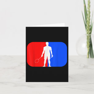 Badminton Player Kids Men Women Smash Birdie  Card