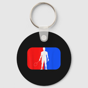 Badminton Player Kids Men Women Smash Birdie Key Ring