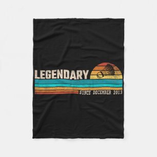 Badminton Player Legend Since December 2013 Birthd Fleece Blanket