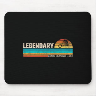 Badminton Player Legend Since October 1950 Birthda Mouse Pad
