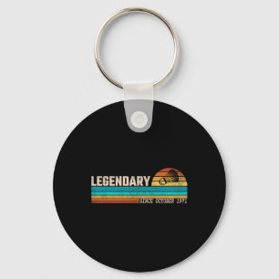 Badminton Player Legend Since October 1971 Birthda Key Ring