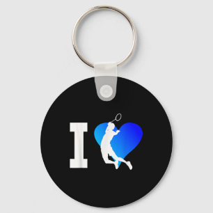 Badminton Player Mens Shuttle Squash Women Key Ring