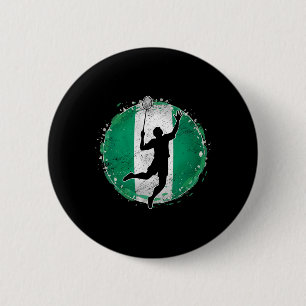Badminton Player Nigeria Nigerian Flag Nigeria 1 6 Cm Round Badge