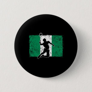 Badminton Player Nigeria Nigerian Flag Nigeria  6 Cm Round Badge