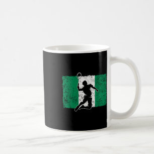 Badminton Player Nigeria Nigerian Flag Nigeria Coffee Mug