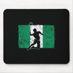 Badminton Player Nigeria Nigerian Flag Nigeria Mouse Pad