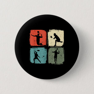 Badminton Player Outfit Badminton Player Shuttle  6 Cm Round Badge