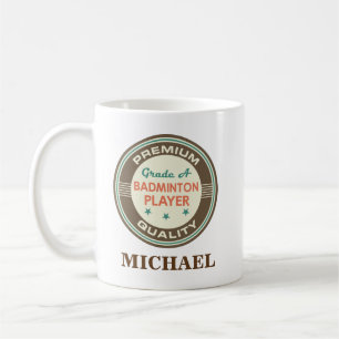 Badminton Player Personalised Office Mug Gift