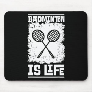 Badminton Player - Racket Shuttle Badminton Mouse Pad
