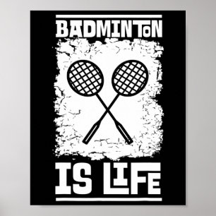 Badminton Player - Racket Shuttle Badminton Poster
