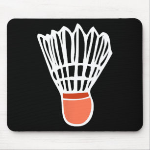 Badminton Player Racket Shuttle Illustration Sport Mouse Pad