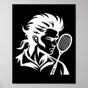 Badminton Player Racket Sports Shuttle Poster