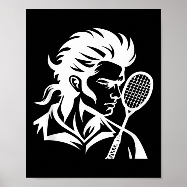 Badminton Player Racket Sports Shuttle  Poster (Front)