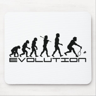 Badminton Player Racquet Sport Evolution Art Mouse Pad