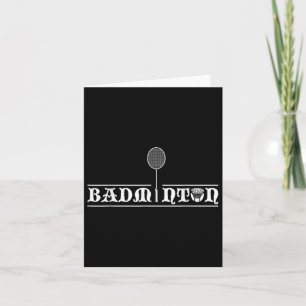 Badminton Player Real Men Team Shuttle Coach Badmi Card