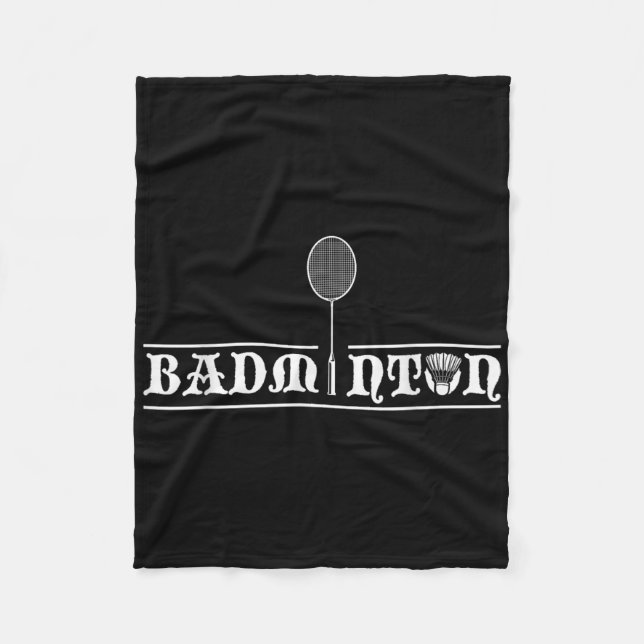 Badminton Player Real Men Team Shuttle Coach Badmi Fleece Blanket (Front)
